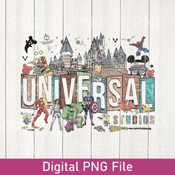 retro universal studios png, disney studio png, universal trip png, universal studios family png, universal califonia
