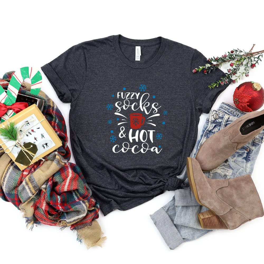 Fuzzy Socks Hot Cocoa Tshirt,Hot Cocoa and Fuzzy Socks Christmas Shirt,Hello Winter Shirt, Winter Season Coffee Shirt,2023 Christmas Shirts - 6.jpg
