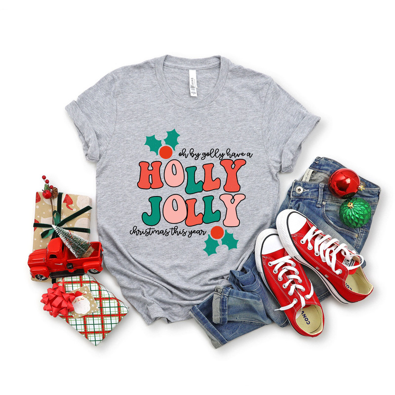 Holly Jolly Christmas Shirt, Holly Jolly Vibes Christmas Shirt,Vintage Santa Tee Shirt,Christmas Tee,Christmas Tshirt,Holly Jolly Crewneck - 6.jpg