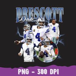 Vintage Dak Prescott Png, Football Png, Vintage Png, Gift, Retro, Classic 90s Png