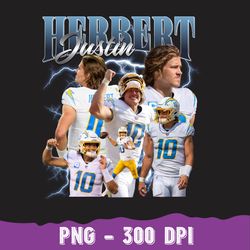 Vintage Justin Herbert Png, Football Png, Vintage Png, Gift, Retro, Classic 90s Png