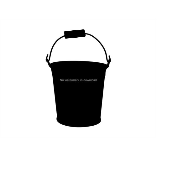 Bucket Silhouette Cut File, Bucket Svg File, Bucket Vector I - Inspire ...