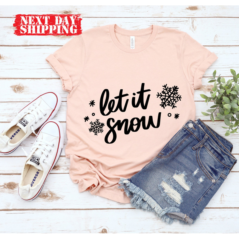 Let it Snow Shirt, Christmas Sweatshirt,Let it Snow Sweatshirt,Snowy Christmas Shirt,Let It Snow in Christmas,Snowflakes in Christmas Shirt - 3.jpg