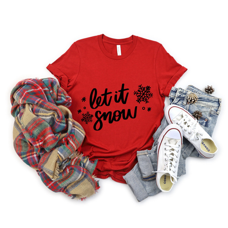 Let it Snow Shirt, Christmas Sweatshirt,Let it Snow Sweatshirt,Snowy Christmas Shirt,Let It Snow in Christmas,Snowflakes in Christmas Shirt - 4.jpg