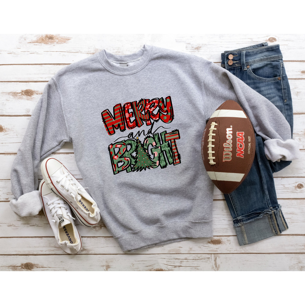 Merry and Bright Christmas Shirt,Merry and Bright Shirt,Cute Christmas T-Shirt,Christmas Sweatshirt,Womens Christmas Sweatshirt,Xmas Tees - 2.jpg