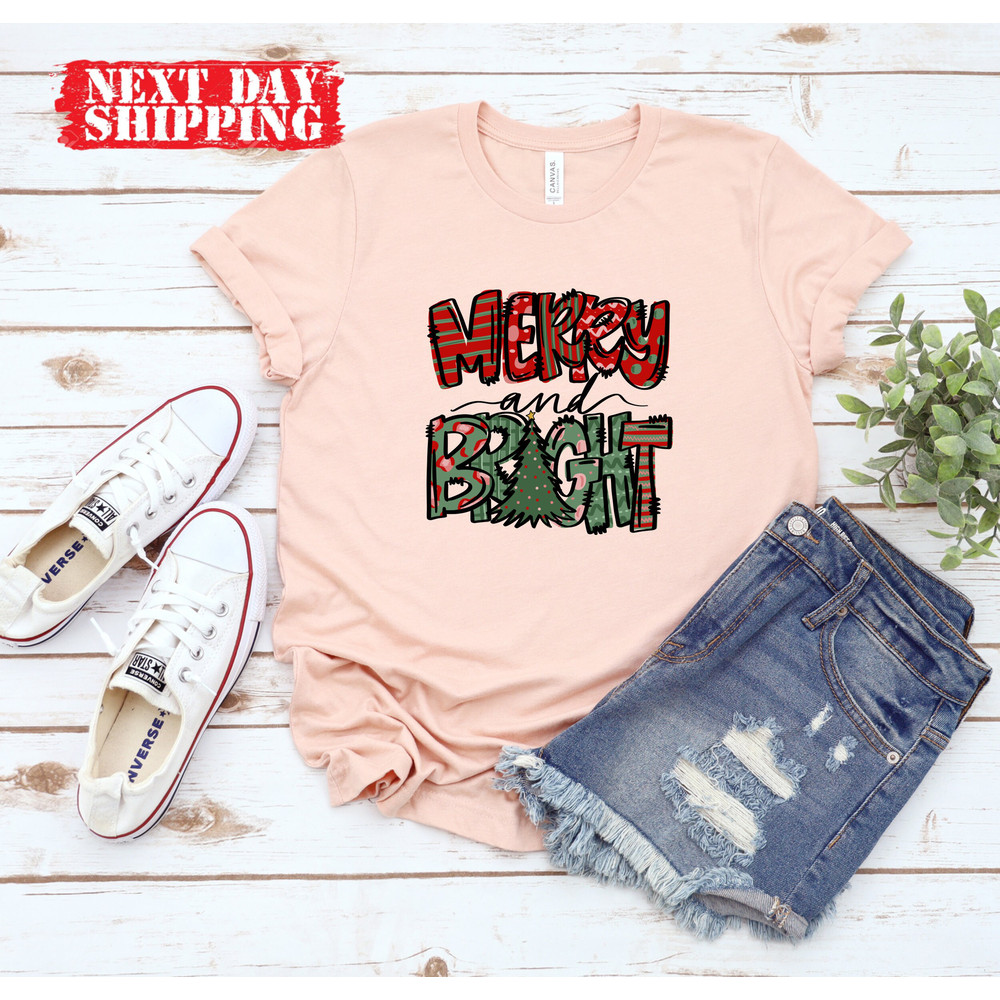 Merry and Bright Christmas Shirt,Merry and Bright Shirt,Cute Christmas T-Shirt,Christmas Sweatshirt,Womens Christmas Sweatshirt,Xmas Tees - 4.jpg
