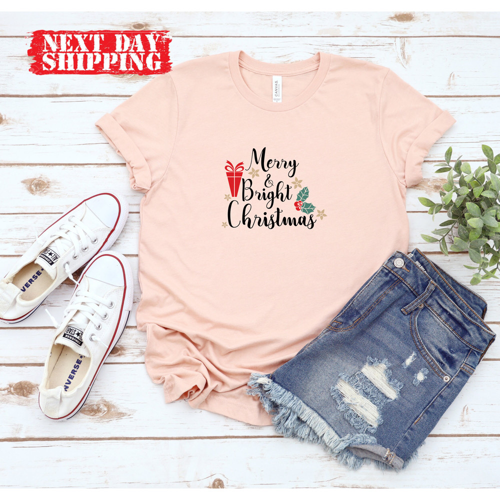 Merry and Bright Christmas Thirt,Merry and Bright Shirt,Cute Christmas T-Shirt,Christmas Sweatshirt,Merry & Bright Shirt,Holiday Unisex Tee - 4.jpg