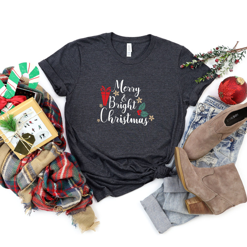 Merry and Bright Christmas Thirt,Merry and Bright Shirt,Cute Christmas T-Shirt,Christmas Sweatshirt,Merry & Bright Shirt,Holiday Unisex Tee - 7.jpg