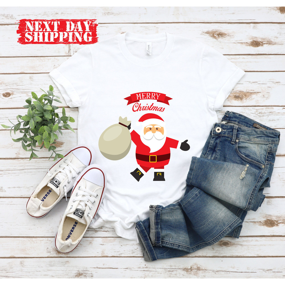 Merry Christmas Santa Shirt, Cute Santa Claus Shirt, Happy Santa Claus Shirt, Merry Santa Claus Shirt , Welcoming Santa Claus Shirt - 4.jpg