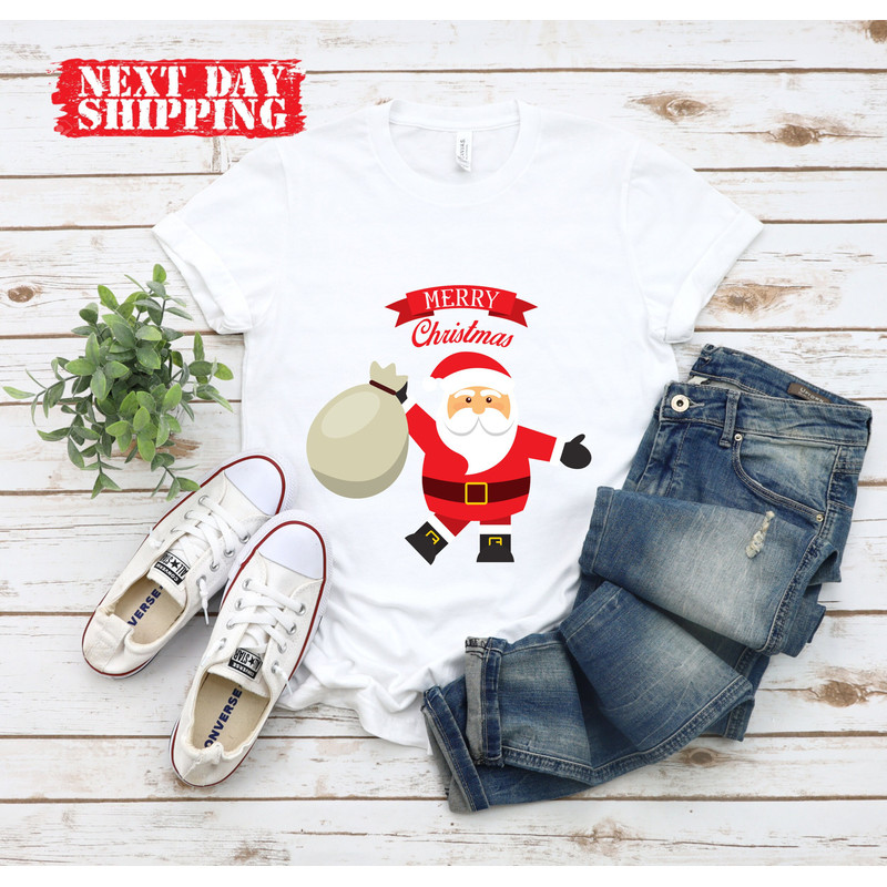 Merry Christmas Santa Shirt, Cute Santa Claus Shirt, Happy Santa Claus Shirt, Merry Santa Claus Shirt , Welcoming Santa Claus Shirt - 4.jpg