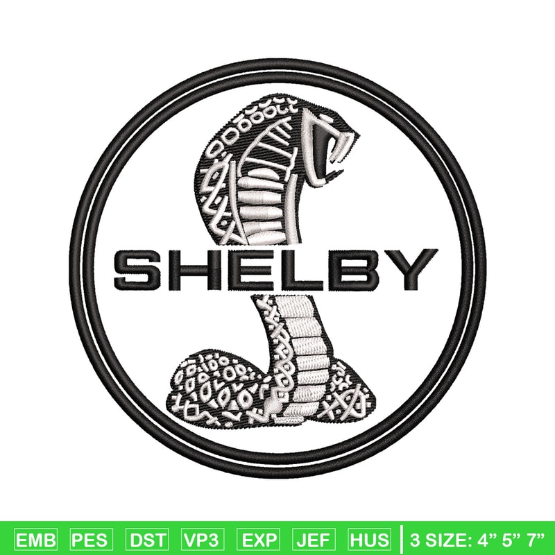Shelby circle embroidery design, Logo embroidery, Emb design, Embroidery shirt, Embroidery file, Digital download.jpg