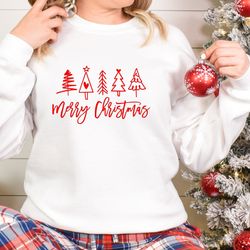 merry christmas tree sweatshirt, vintage merry christmas shirt, christmas shirt, 70s style merry christmas shirt, tree c