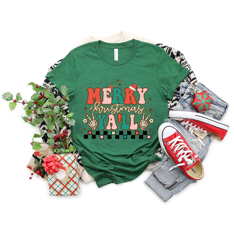 Merry Christmas Yall Shirt, Merry Christmas Y'all Shirt,Vintage Santa Tee Shirt,Christmas Tee,Christmas Tshirt, Cute Christmas Sweatshirt - 7.jpg