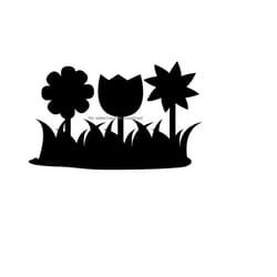 flower garden cut files for cutting, flower garden clip art, flower garden printable clipart, flower garden cutting imag