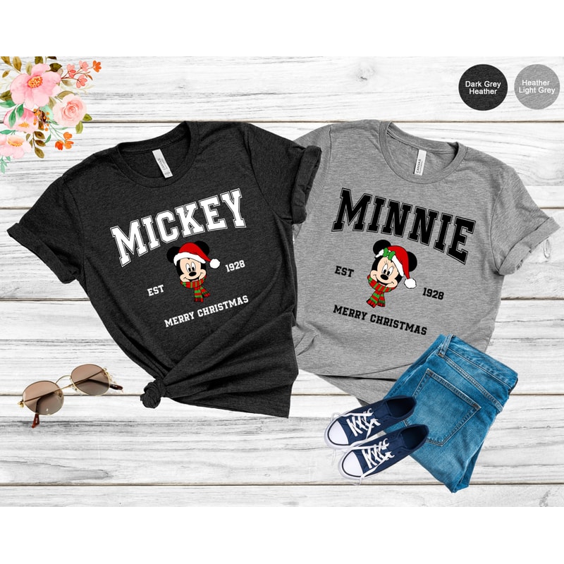 Mickey Minnie Merry Christmas Shirt,Merry Christmas Disney Tshirt,Custom Disney Christmas Shirt,Family Matching Minnie Mickey Tshirt - 2.jpg