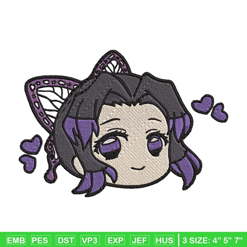 Shinobu chibi embroidery design, Shinobu embroidery, Embroidery shirt, Embroidery file, Anime design, Digital download.jpg