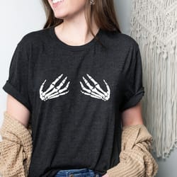 funny halloween shirt - skeleton hands shirt, halloween crewneck, halloweentown