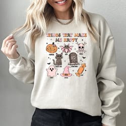 funny halloween sweatshirt, pumpkin shirt, halloween candy shirt, ghost shirt, cute halloween shirt, spooky season, hall