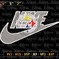 NIKE NFL Pittsburgh Steelers Logo Embroidery Design, NIKE NFL Logo Sports Embroidery Machine Design, Famous Football Team Embroidery Design, Football Brand Embroidery, Pes, Dst, Jef, Files