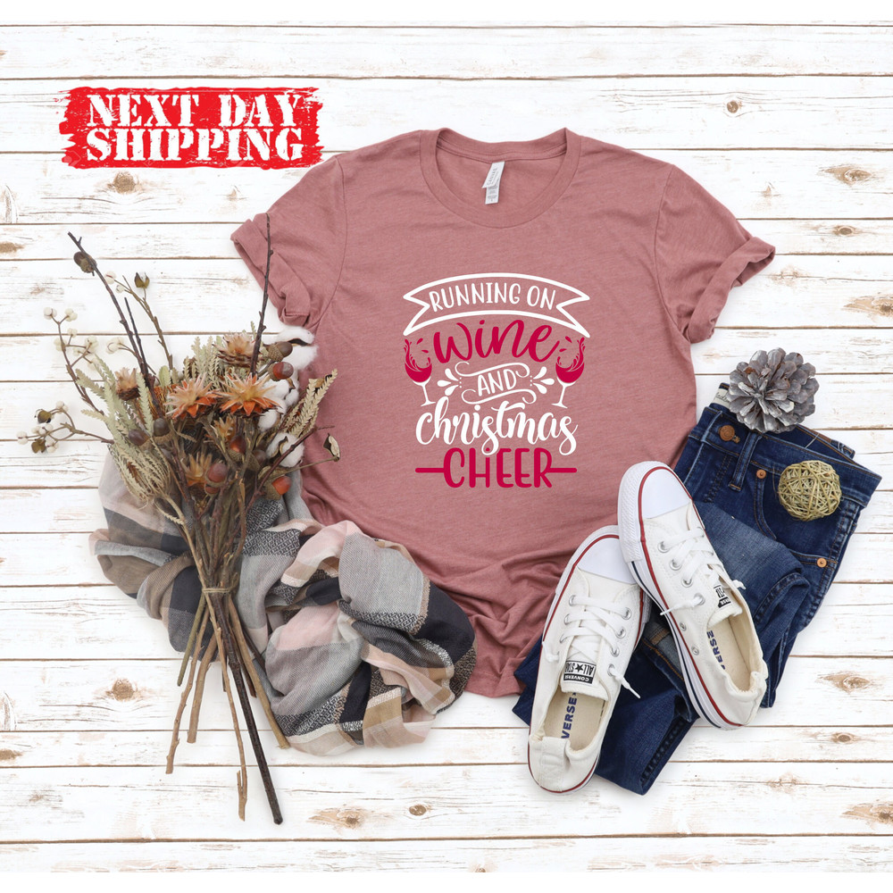 Running on Wine and Christmas Cheer Sweatshirt,Funny Christmas Shirt, Christmas Wine Shirt, Wine Tester Tee,Christmas Wine Shirt,Xmas Cheer - 4.jpg