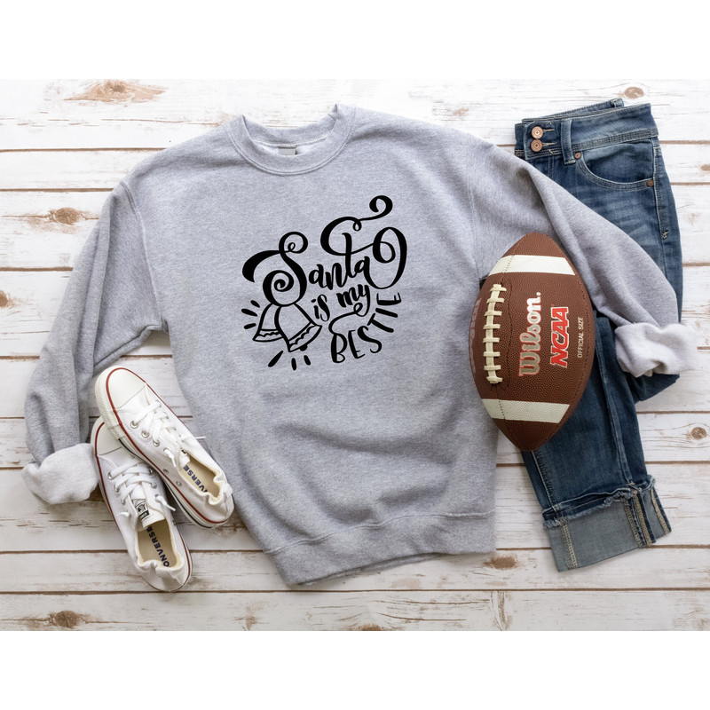 Santa is My Bestie Shirt,Santa is My Bestie Christmas T-Shirt,Santa Clause Shirt,Santa Xmas T-Shirt,Santa Christmas Shirt,Santa İs My Tees - 1.jpg