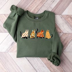 ghost cats shirt, halloween sweatshirt, halloween cat shirt, cat lover shirt, funny halloween shirt, halloween shirt, ca