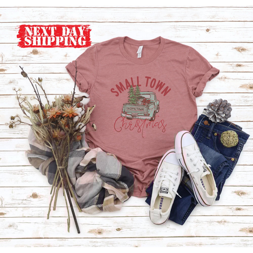 Small Town Christmas Shirt,Vintage Christmas Tee,Country Christmas Shirt,Hometown Christmas Shirt,Hometown Christmas Farm Tee,Cowboy Tees - 4.jpg