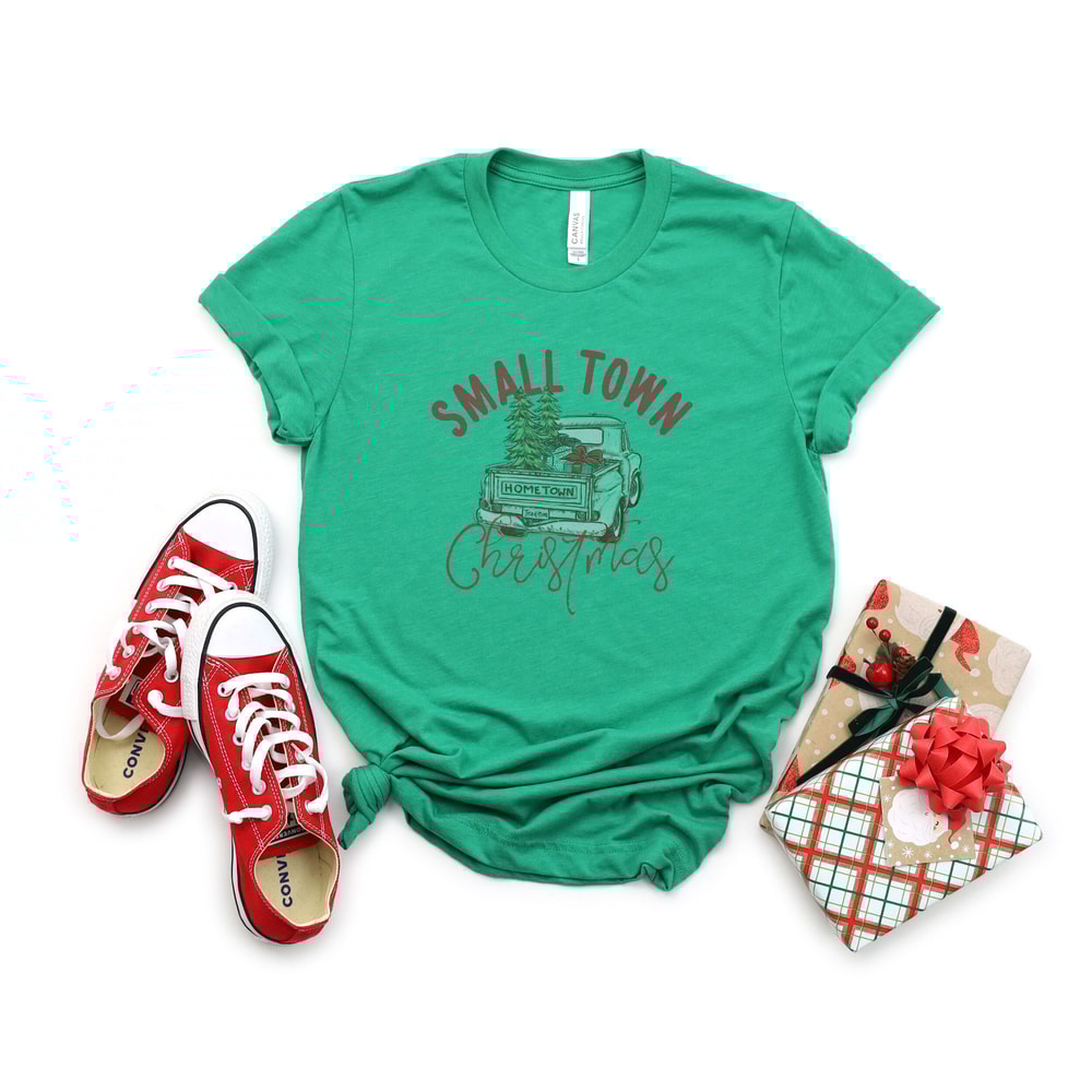 Small Town Christmas Shirt,Vintage Christmas Tee,Country Christmas Shirt,Hometown Christmas Shirt,Hometown Christmas Farm Tee,Cowboy Tees - 5.jpg