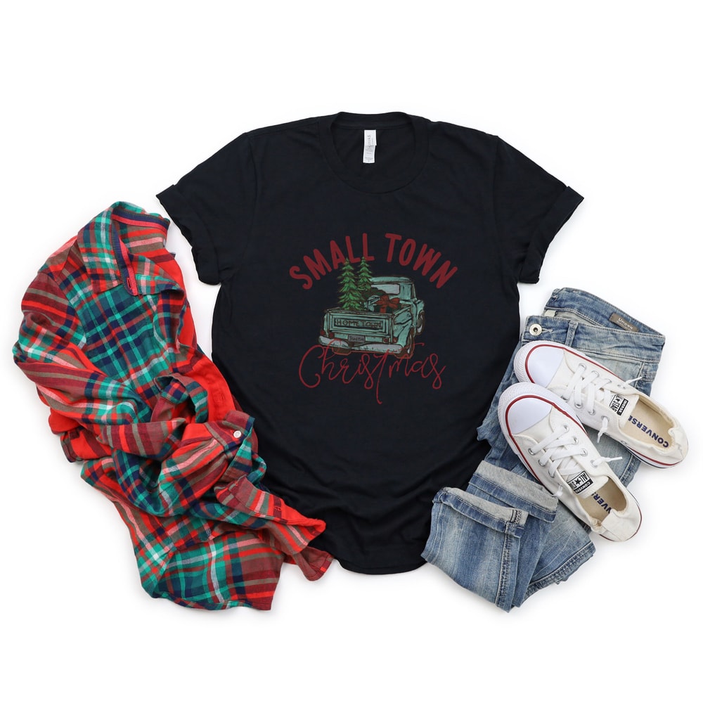 Small Town Christmas Shirt,Vintage Christmas Tee,Country Christmas Shirt,Hometown Christmas Shirt,Hometown Christmas Farm Tee,Cowboy Tees - 6.jpg