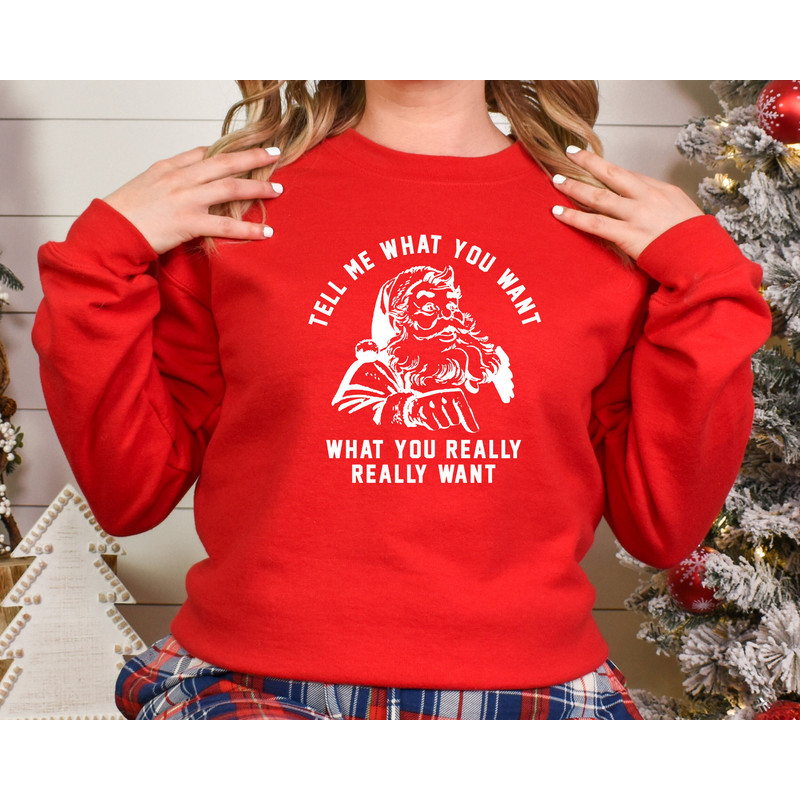 Tell Me What You Want What You Really Really Want Shirt,Christmas Santa Sweatshirt,Santa Tees,Christmas Gift shirt,Santa Gift Shirt,Xmas Tee - 2.jpg