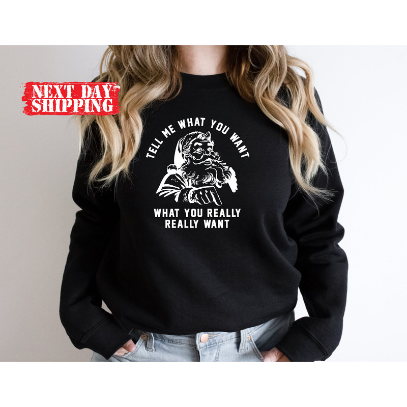 Tell Me What You Want What You Really Really Want Shirt,Christmas Santa Sweatshirt,Santa Tees,Christmas Gift shirt,Santa Gift Shirt,Xmas Tee - 4.jpg