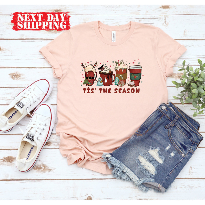 Tis The Season Coffee Christmas Shirt,Retro Christmas Shirts,Christmas Coffee Shirt,Tis The Season Tee,Coffee Lover Christmas Gifts,Xmas Tee - 5.jpg