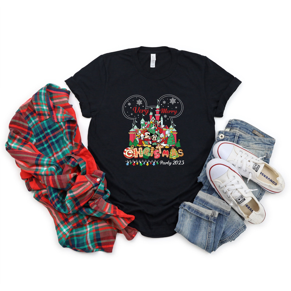 Very Merry Christmas Party 2023 Disney Shirt,Disney Funny Party Tee,Disney Christmas Sweatshirt,Disney Character Christmas Tee,Disney Family - 5.jpg