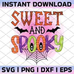 sweet and spooky tie dye png, bat and spider web  png for sublimation, digital download, print