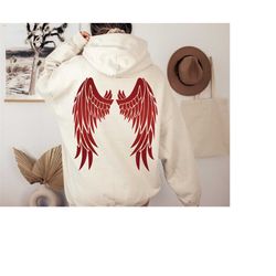 angel hoodie, aesthetic hoodie, wings hoodie, trendy hoodies, design on the back hoodie, vsco hoodies, pinterest designs