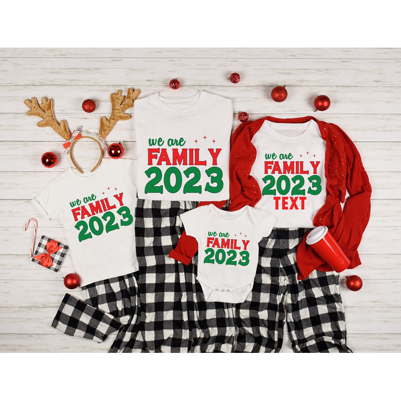 We Are Family 2023 Family Christmas Shirt,Matching Family Christmas Shirts,We Are Family Christmas Party Shirt,Family Group Christmas Tshirt - 1.jpg