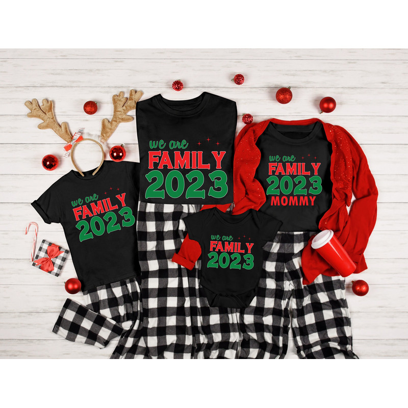 We Are Family 2023 Family Christmas Shirt,Matching Family Christmas Shirts,We Are Family Christmas Party Shirt,Family Group Christmas Tshirt - 3.jpg