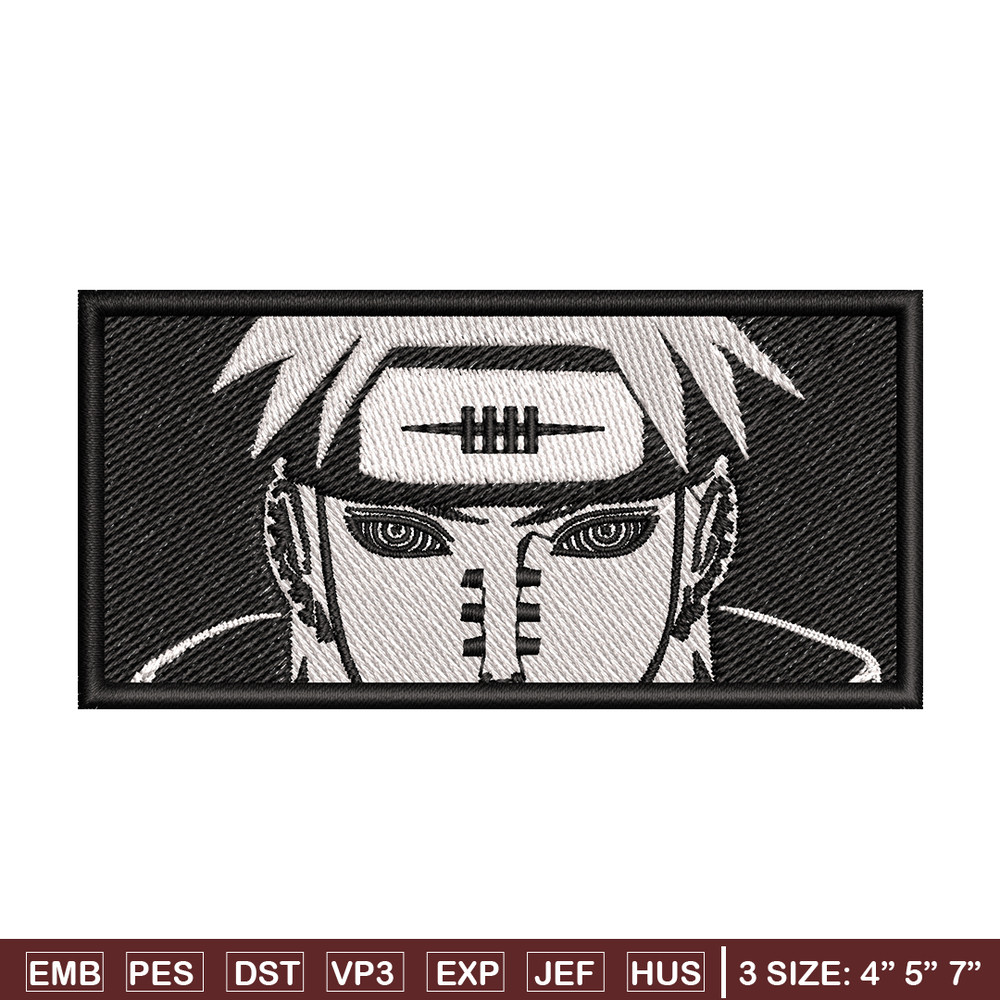 Naruto black white embroidery design, Naruto embroidery, embroidery file, anime design, anime shirt, Digital download.jpg