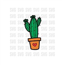 cactus svg, cute cactus svg, heart svg, flower svg, fun svg, svg for cricut, png, digital download, sublimation