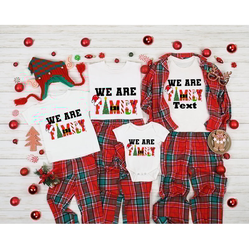 We Are Family Christmas Shirt,Family Christmas Shirt,Personalized We Are Family Christmas,Matching Christmas 2023 Shirts,Christmas Party Tee - 2.jpg
