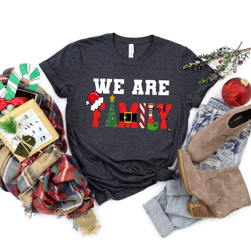 We Are Family Christmas Shirt,Family Christmas Shirt,Personalized We Are Family Christmas,Matching Christmas 2023 Shirts,Christmas Party Tee - 4.jpg