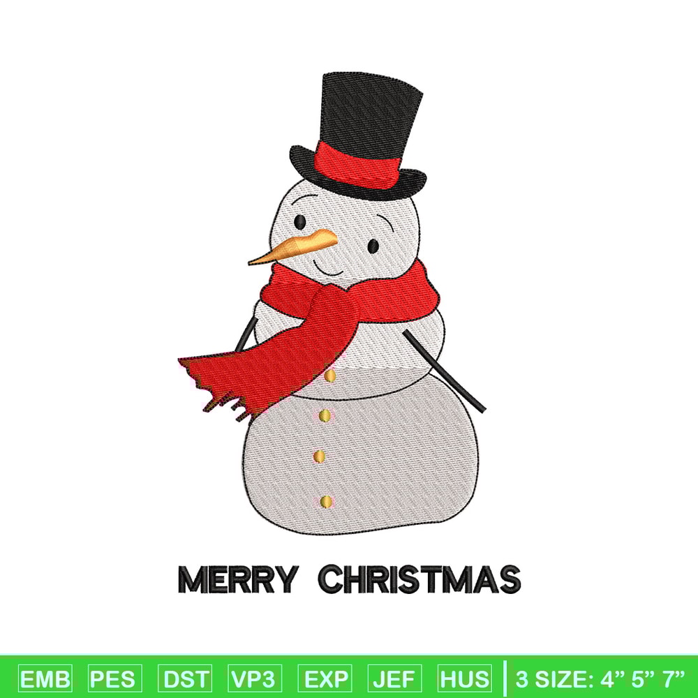 Snow man embroidery design, Chrismas embroidery, Emb design, Embroidery shirt, Embroidery file, Digital download.jpg