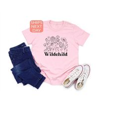 toddler t-shirt, wild child kids retro t-shirt, retro natural infant, toddler & youth tee, flowers toddler shirt, kids s