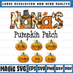 personalized nana pumpkin patch png, mimi nana gigi grandma custom kidnames png, custom grandma nana mimi autumn, grandm
