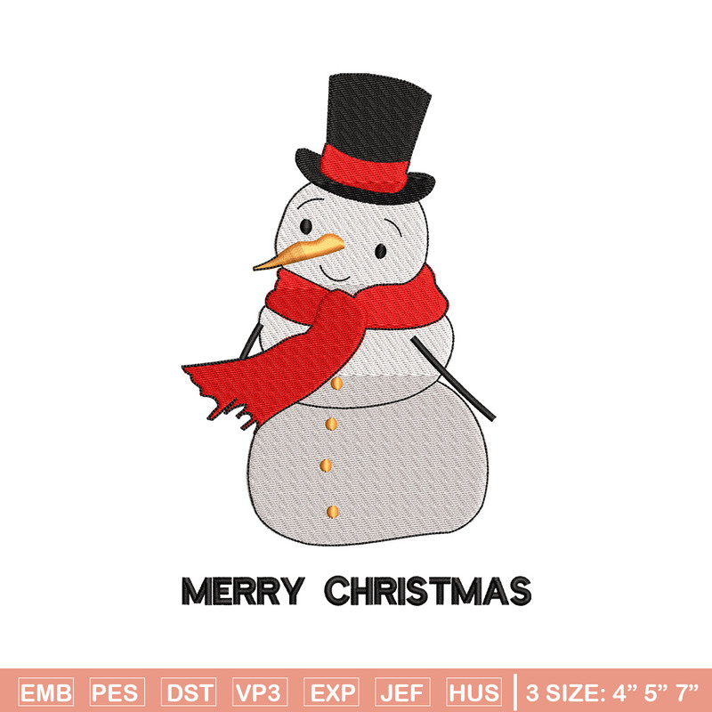 Snow man embroidery design, Chrismas embroidery, Emb design, Embroidery shirt, Embroidery file, Digital download.jpg