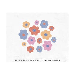 retro flower svg | aesthetic svg | 70s flower svg | cute flower svg | libbey can wrap svg | abstract flower svg cricut,