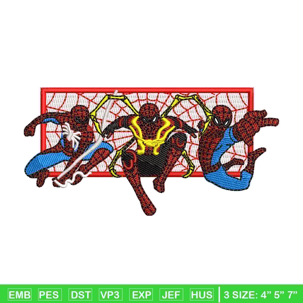 Spiderman box embroidery design, Spiderman embroidery, Emb design, Embroidery shirt, Embroidery file, Digital download.jpg