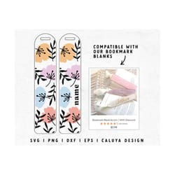 bookmark svg, bookmark template svg, floral bookmark svg, bookmark kids svg, boho flower svg, teacher gift svg, book lov