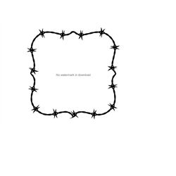 barbed wire frame svg file, barbed wire frame clipart , barbed wire frame digital clip art, barbed wire frame printable