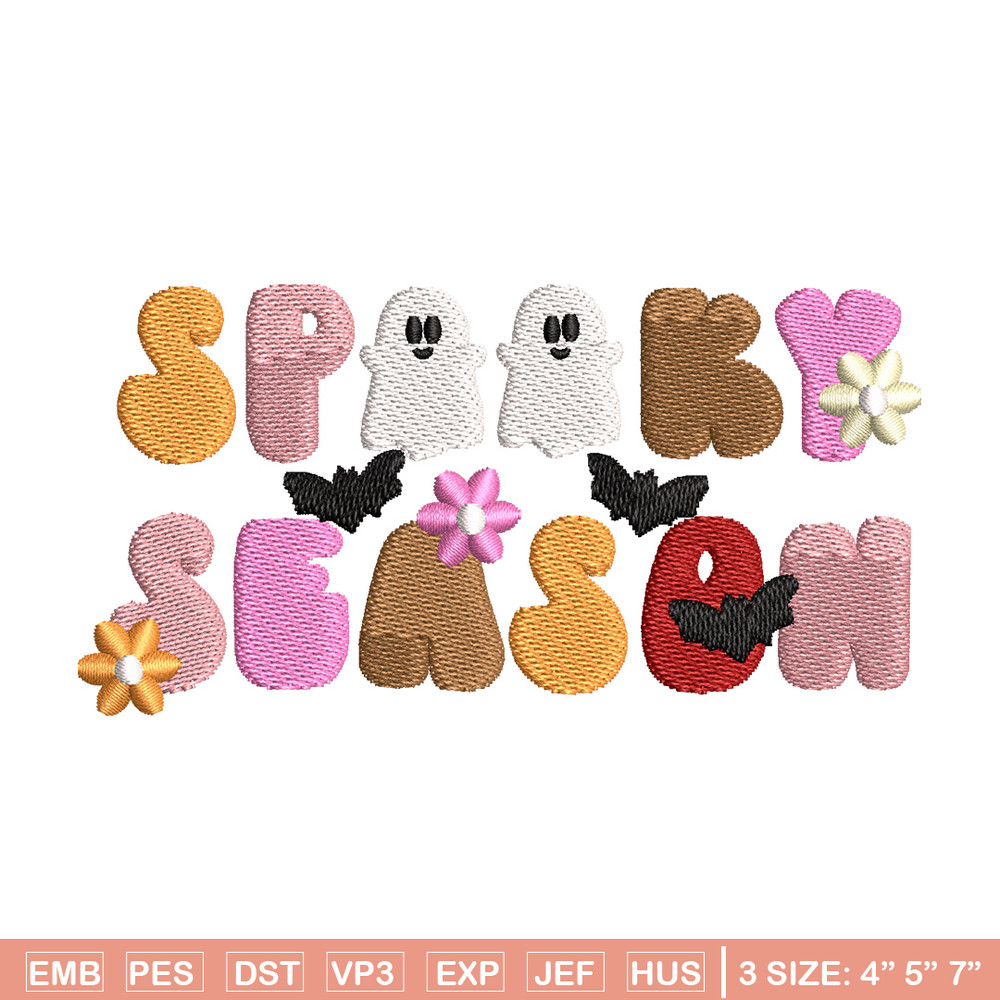 Spooky season embroidery design, Spooky embroidery, Embroidery file, Embroidery shirt, Emb design, Digital download.jpg